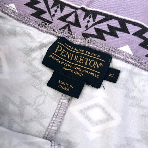 Pendleton Pajama Set Women L/XL Purple Southwestern Aztec Cozy Lounge Sleepwear - Picture 5 of 7